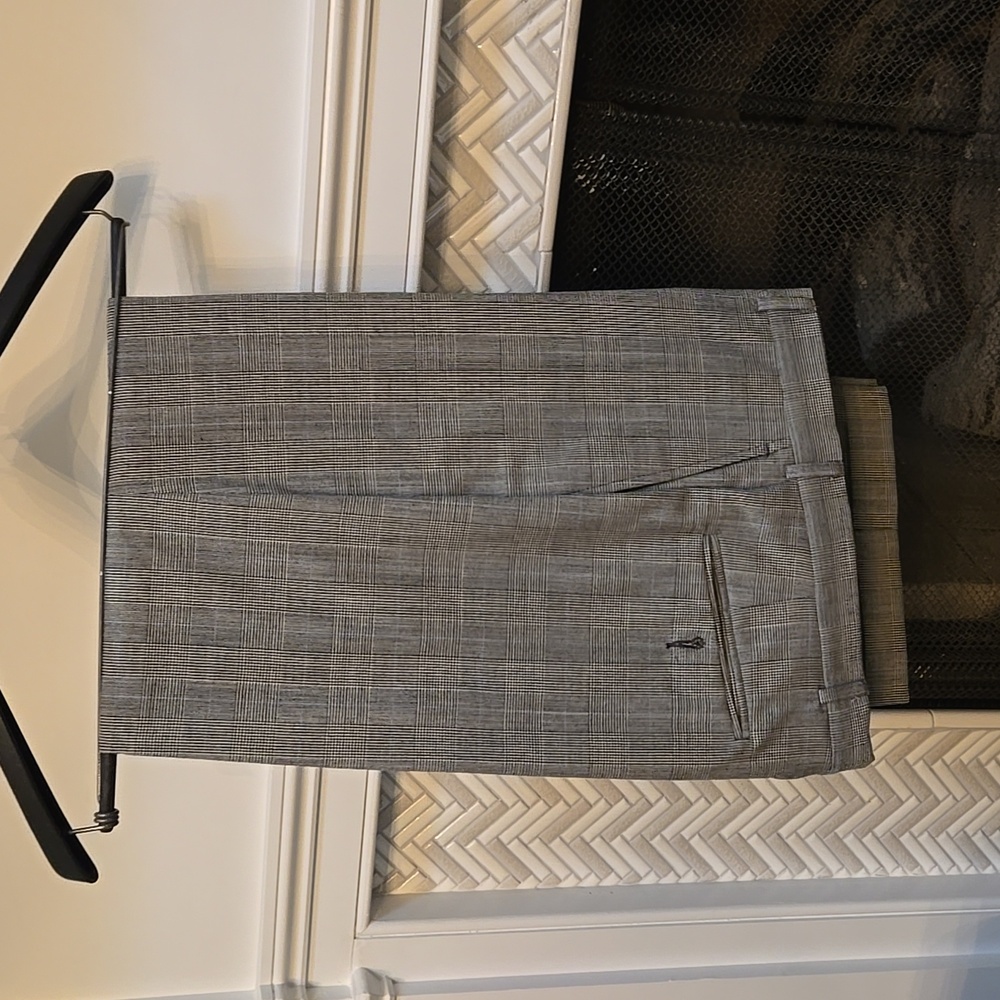 NWT 2 pairs of Christian brooks plaid slacks size 34 Long